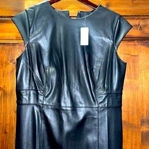 Ann Taylor faux leather dress NWT size 14